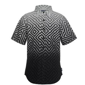 Univibe Big Boys Limestone Geo Print Shirt Size S